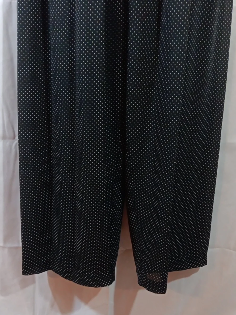 CDC Vintage Womens 8 Jumpsuit Black Polka Dot Wide Leg High Rise Waist Tie - Picture 8 of 14